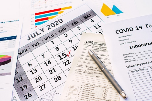 Covid19 disease extends the tax payment period until July 15, 2020 in america.